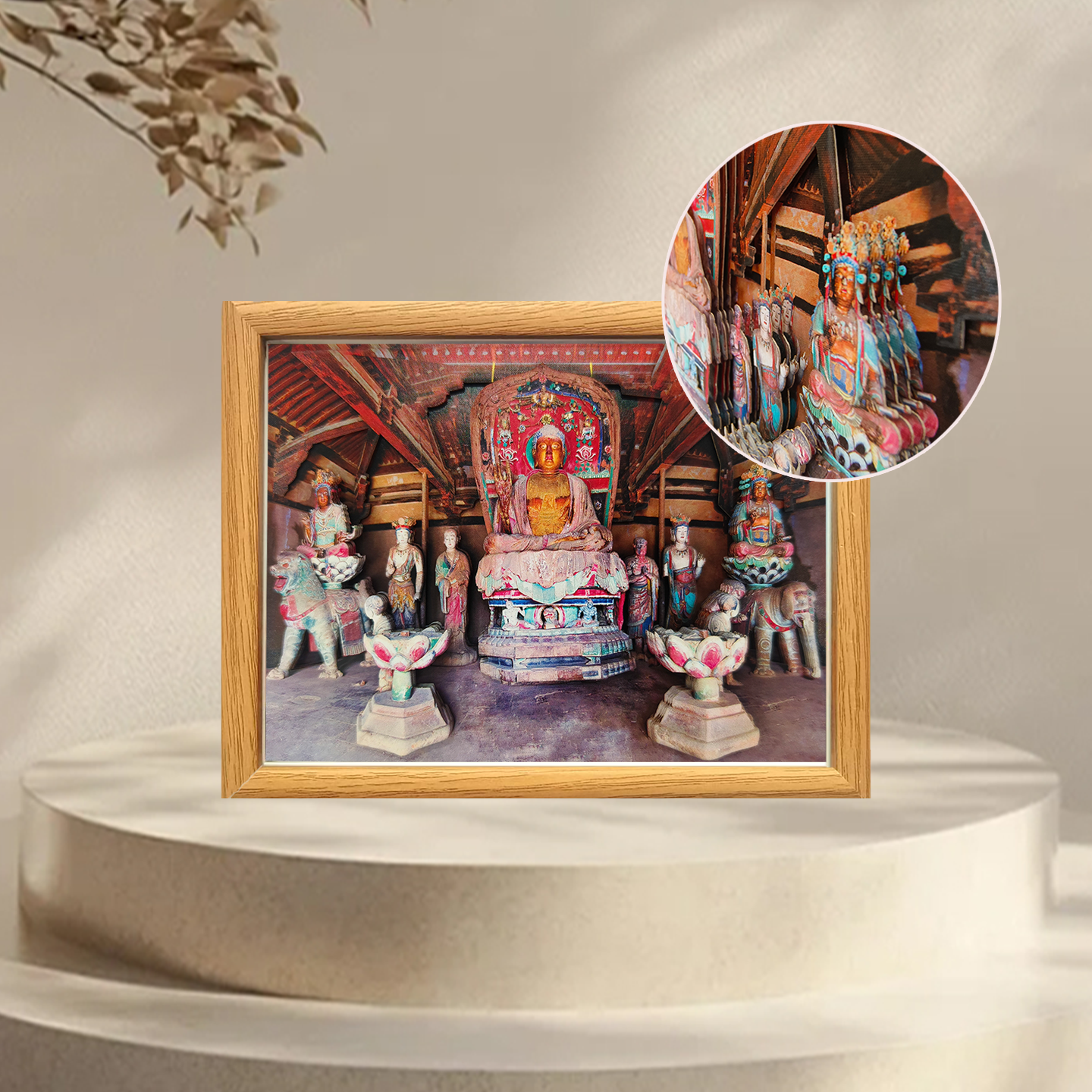 纸喜爱 纸雕相框 景区文创系列-南禅寺 8寸3D立体画 创意摆件 文创周边 纸质工艺品 定制礼品详情图2